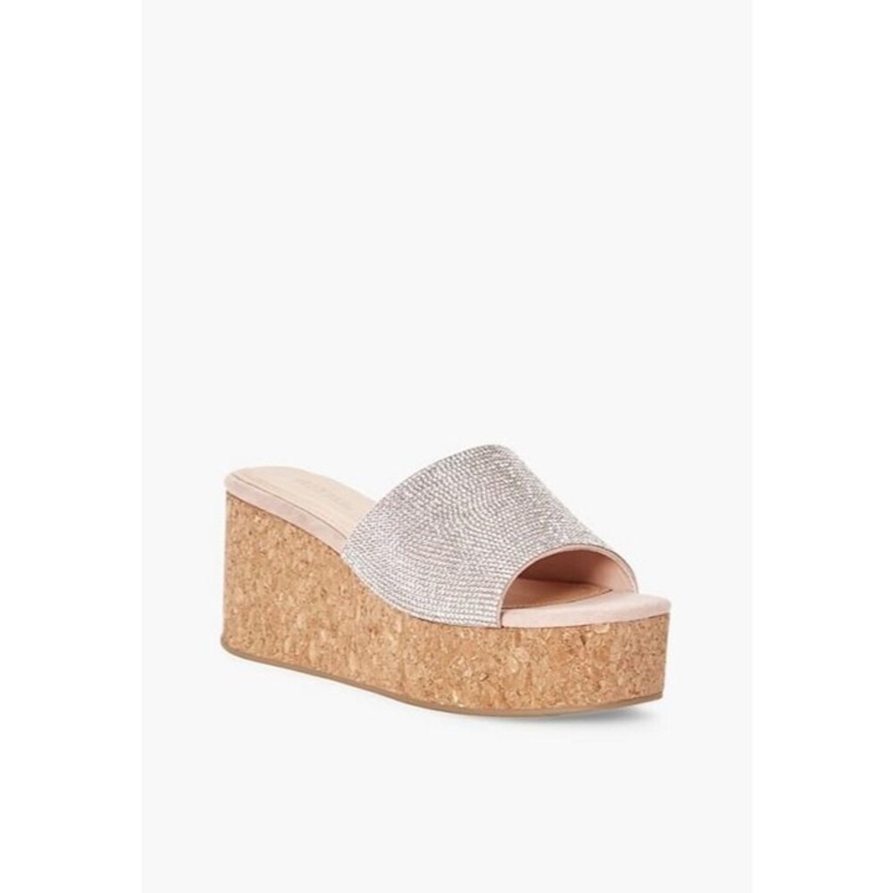 RHINESTONE CORK WEDGES-NEW